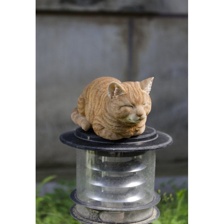 orange cat statue